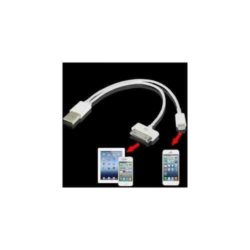 Câble 2 En 1 : Recharge + Synchronisation IPhone 5 & IPhone 4S / 4