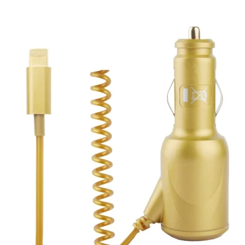 Chargeur Adaptateur Lightning De Voiture IPhone 5/5S Gold/or