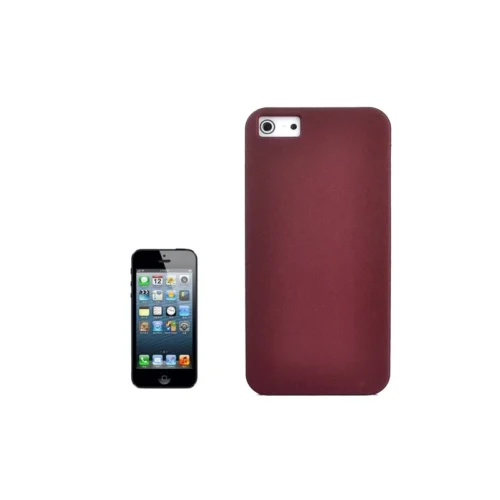 Coque IPhone 5 / 5S / SE Sable Mouvant Givré - Rouge Vin