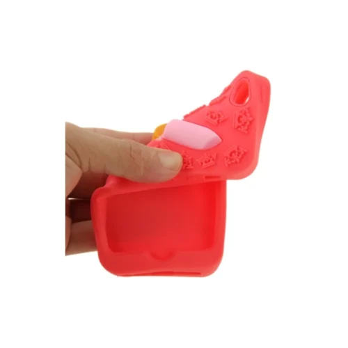 Coque IPhone 5 / 5S / SE Silicone 3D Rouge à Lèvre – Rouge -Atelier Mobile coque iphone 5 5s se silicone 3d rouge a levre rouge 2