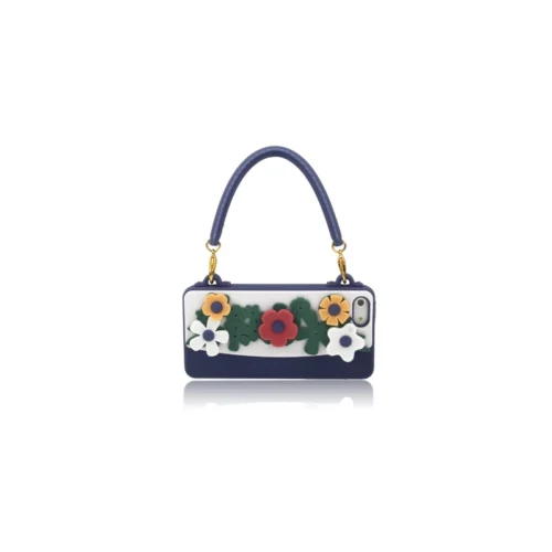 Coque IPhone 5 / 5S / SE Silicone CLICHE Sac A Main – Bleu Marine