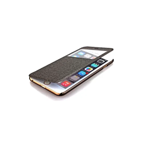 Coque IPhone 6 / 6S à Rabat Fenêtre Porte-cartes - Noir -Atelier Mobile coque iphone 6 6s a rabat fenetre noir 2