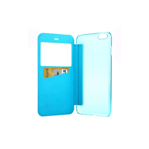 Coque IPhone 6 / 6S à Rabat Fenêtre Porte-cartes - Bleu -Atelier Mobile coque iphone 6 6s a rabat fenetre porte cartes bleu 3