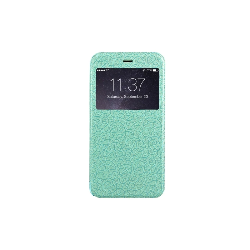 Coque IPhone 6 / 6S à Rabat Fenêtre Porte-cartes - Turquoise 2 Coque IPhone 6 / 6S à Rabat Fenêtre Porte-cartes - Turquoise – Image 2