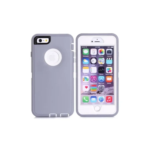 Coque IPhone 6 Plus / 6S Plus Bicolore Anti-choc - Blanc / Gris