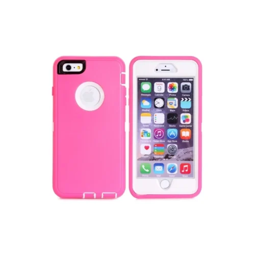 Coque IPhone 6 Plus / 6S Plus Bicolore Anti-choc - Rose / Blanc