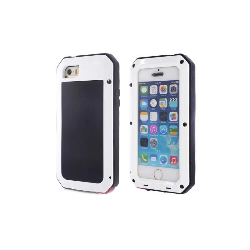 Coque IPhone Waterproof Anti-choc 5 / 5S / SE - Blanc 1 Coque IPhone Waterproof Anti-choc 5 / 5S / SE - Blanc