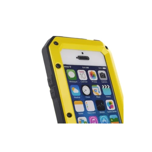 Coque IPhone Waterproof Anti-choc 5 / 5S / SE - Jaune -Atelier Mobile coque iphone waterproof anti choc 5 5s se jaune 2