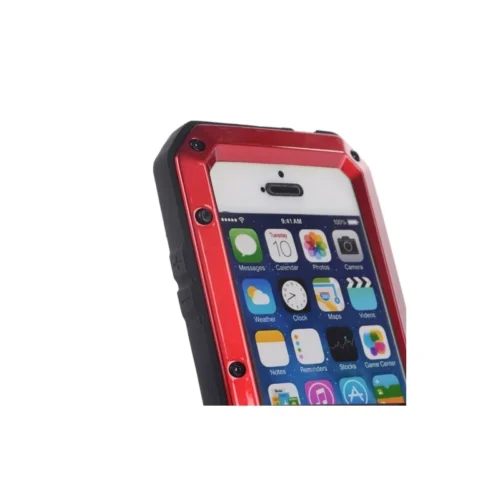 Coque IPhone Waterproof Anti-choc 5 / 5S / SE - Rouge -Atelier Mobile coque iphone waterproof anti choc 5 5s se rouge 2