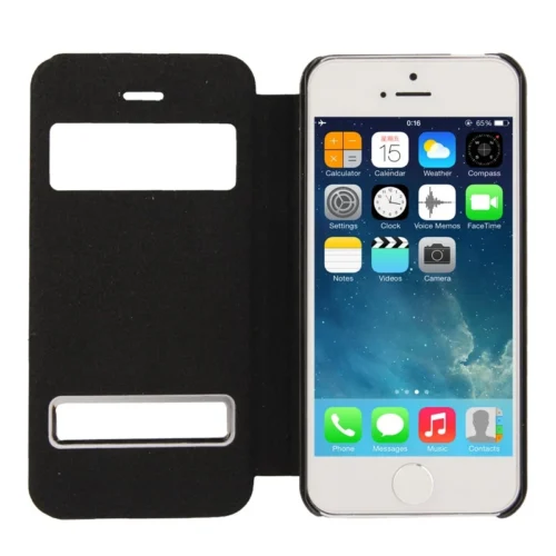 Etui Cuir Double View IPhone 5 Et 5S -Atelier Mobile etui cuir double view iphone 5 5s 3