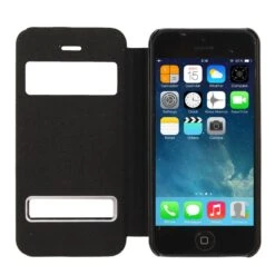 Etui Cuir Double View IPhone 5 Et 5S -Atelier Mobile etui cuir double view iphone 5 5s 4