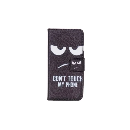 Housse IPhone 5 / 5S / SE Porte-cartes Intégré "don't Touch My Phone" - Noir