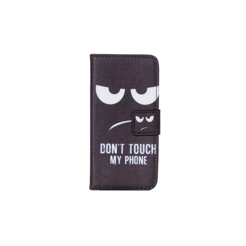Housse IPhone 5 / 5S / SE Porte-cartes Intégré "don't Touch My Phone" - Noir 1 Housse IPhone 5 / 5S / SE Porte-cartes Intégré "don't Touch My Phone" - Noir