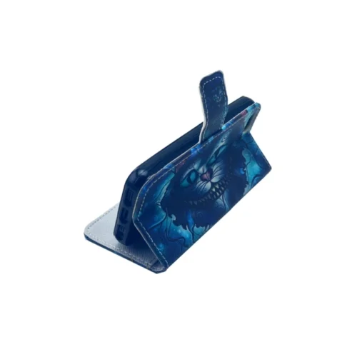 Housse IPhone 5 / 5S / SE Porte-cartes Intégré "Alice Au Pays Des Merveilles" – Bleu -Atelier Mobile housse iphone 5 5s se porte cartes integre alice au pays des merveilles bleu 2