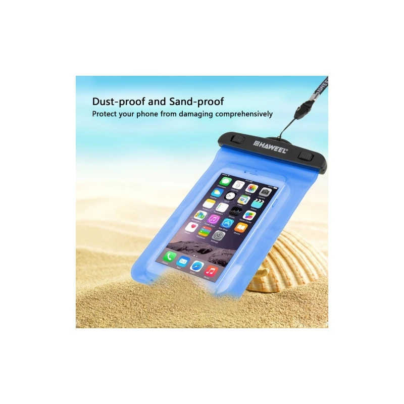 Housse Waterproof IPhone 5 / 5S / SE HAWEEL Transparente - Bleu 4 Housse Waterproof IPhone 5 / 5S / SE HAWEEL Transparente - Bleu – Image 4