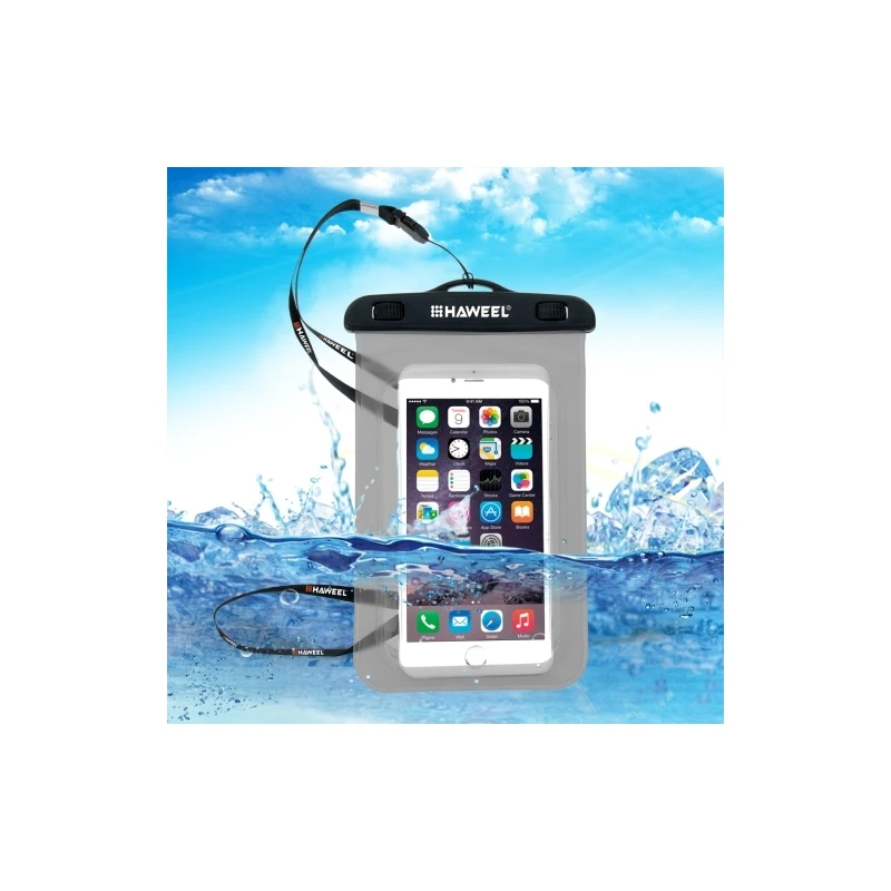 Housse Waterproof IPhone 5 / 5S / SE HAWEEL Transparente - Noir 1 Housse Waterproof IPhone 5 / 5S / SE HAWEEL Transparente - Noir