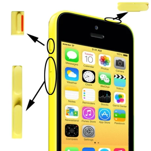 Kit Boutons De Remplacement IPhone 5C -Atelier Mobile kit boutons de remplacement iphone 5c 4