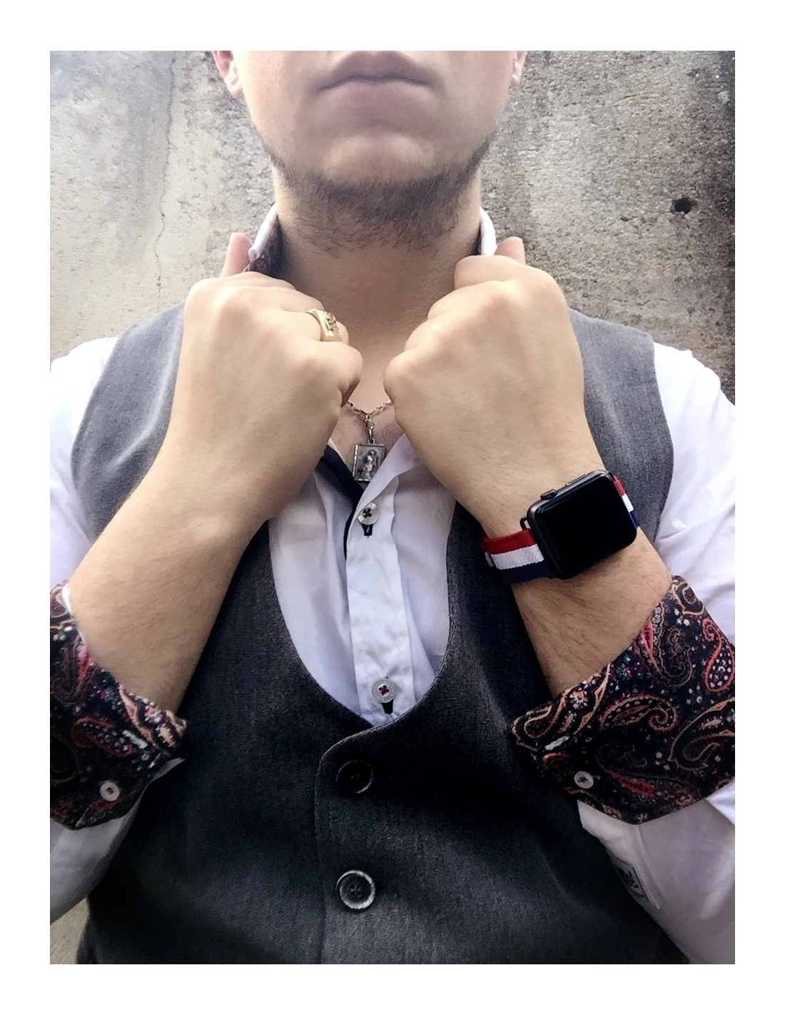 Bracelet PATRIOTE En Nylon Nato Pour Apple Watch 3 Bracelet PATRIOTE En Nylon Nato Pour Apple Watch – Image 3