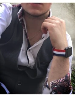 Bracelet PATRIOTE En Nylon Nato Pour Apple Watch